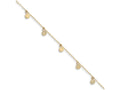 FJC Finejewelers 10 Inch 14k Yellow Gold Hollow Dangle Circle With 1in Ext Anklet