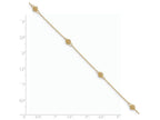 FJC Finejewelers 10 Inch 14k Yellow Gold Bead With 1in Ext Anklet