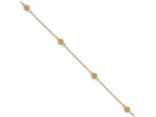 FJC Finejewelers 10 Inch 14k Yellow Gold Bead With 1in Ext Anklet
