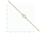 FJC Finejewelers 10 Inch 14 kt Two Tone Gold Circle and Bead 9in With 1in Ext Anklet