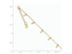 FJC Finejewelers 9 Inch 14k Yellow Gold Oval Chain bright-cut Dots W/ 1in Ext Anklet