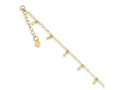 FJC Finejewelers 9 Inch 14k Yellow Gold Oval Chain bright-cut Dots W/ 1in Ext Anklet
