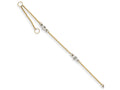 FJC Finejewelers 9 Inch 14 kt Two Tone Gold CZ W/ 1in Ext. Anklet