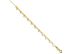 FJC Finejewelers 9 Inch 14k Yellow Gold Oval Link Chain With Hearts W/ 1in Ext Anklet