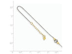 FJC Finejewelers 9 Inch 14k White Gold Ropa Two-tone bright-cut Bead W/ 1in Ext Anklet