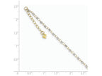 FJC Finejewelers 9 Inch 14 kt Two Tone Gold Circle Chain W/ Mirror Beads W/ 1in Ext Anklet