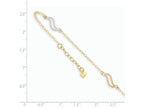 FJC Finejewelers 10 Inch 14 kt Tri Color Gold With Open S Links Anklet