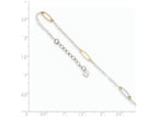 FJC Finejewelers 9 Inch 14 kt Tri Color Gold Oval Link W/ 1in Ext Anklet