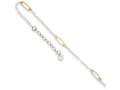 FJC Finejewelers 9 Inch 14 kt Tri Color Gold Oval Link W/ 1in Ext Anklet