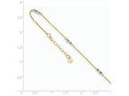 FJC Finejewelers 9 Inch 14 kt Two Tone Gold Cable Chain W/rope Chain W/ 1in Ext Anklet