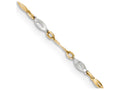 FJC Finejewelers 10 Inch 14 kt Two Tone Gold Polished W/ 1 Ext. Anklet
