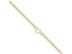 FJC Finejewelers 10 Inch 14k Yellow Gold Polished Open-heart Anklet