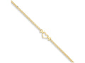 FJC Finejewelers 9 Inch 14k Yellow Gold Fancy Heart Anklet (Smaller Ankles)