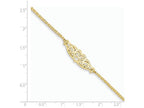 FJC Finejewelers 9 Inch 14k Yellow Gold Heart Anklet (Smaller Ankles)