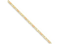 FJC Finejewelers 10 Inch 14k Yellow Gold and Rhodium X's and Hearts Anklet