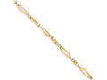 FJC Finejewelers 9 Inch 14k Yellow Gold Polished and bright-cut Anklet (Smaller Ankles)
