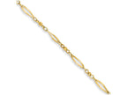FJC Finejewelers 9 Inch 14k Yellow Gold Polished and bright-cut Anklet (Smaller Ankles)
