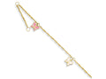 FJC Finejewelers 10 Inch 14k Yellow Gold Adjustable Enameled Butterfly Anklet