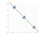 FJC Finejewelers 10 Inch 14k White Gold Blue Enameled Butterfly Anklet