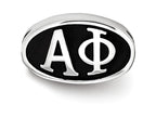 LogoArt Sterling Silver 12.25mm Alpha Phi Oval Letters Bead Charm