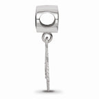 LogoArt Sterling Silver Alpha Phi Bead Charm With Ivy Leaf Dangle Bead Charm