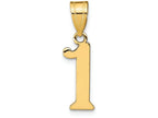 FJC Finejewelers 14k Yellow Gold Polished Number 1 Charm