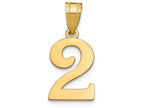 FJC Finejewelers 14k Yellow Gold Polished Number 2 Charm