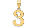 FJC Finejewelers 14k Yellow Gold Polished Number 3 Charm