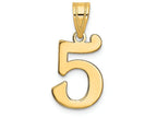 FJC Finejewelers 14k Yellow Gold Polished Number 5 Charm