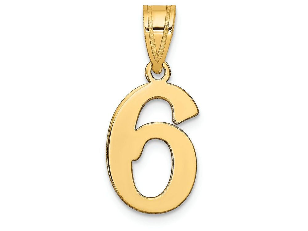 FJC Finejewelers 14k Yellow Gold Polished Number 6 Charm