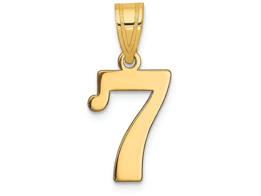 FJC Finejewelers 14k Yellow Gold Polished Number 7 Charm