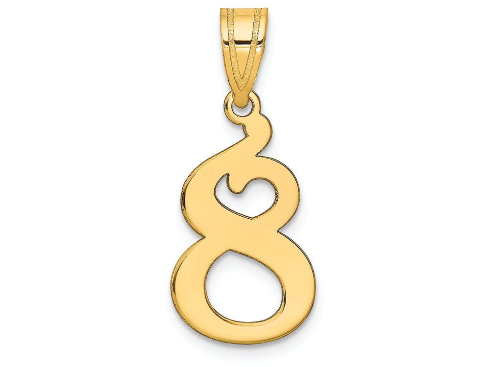 FJC Finejewelers 14k Yellow Gold Polished Number 8 Charm