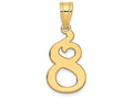 FJC Finejewelers 14k Yellow Gold Polished Number 8 Charm