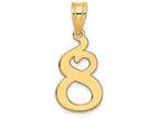 FJC Finejewelers 14k Yellow Gold Polished Number 8 Charm