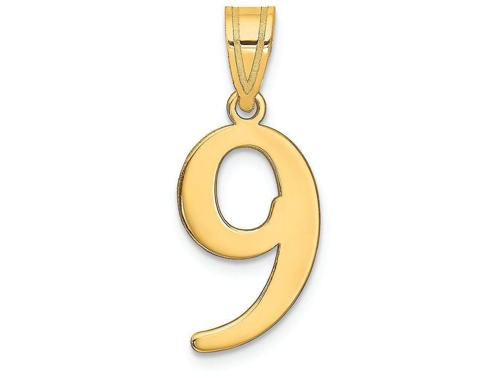 FJC Finejewelers 14k Yellow Gold Polished Number 9 Charm