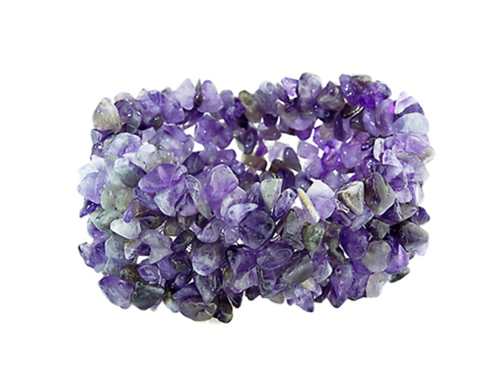FJC Finejewelers Amethyst Stretchy Bracelet - 1.5 Wide