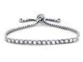 FJC Finejewelers Sterling Silver Slider Chain Adjustable Bracelet with 16 Round White Topaz Stones