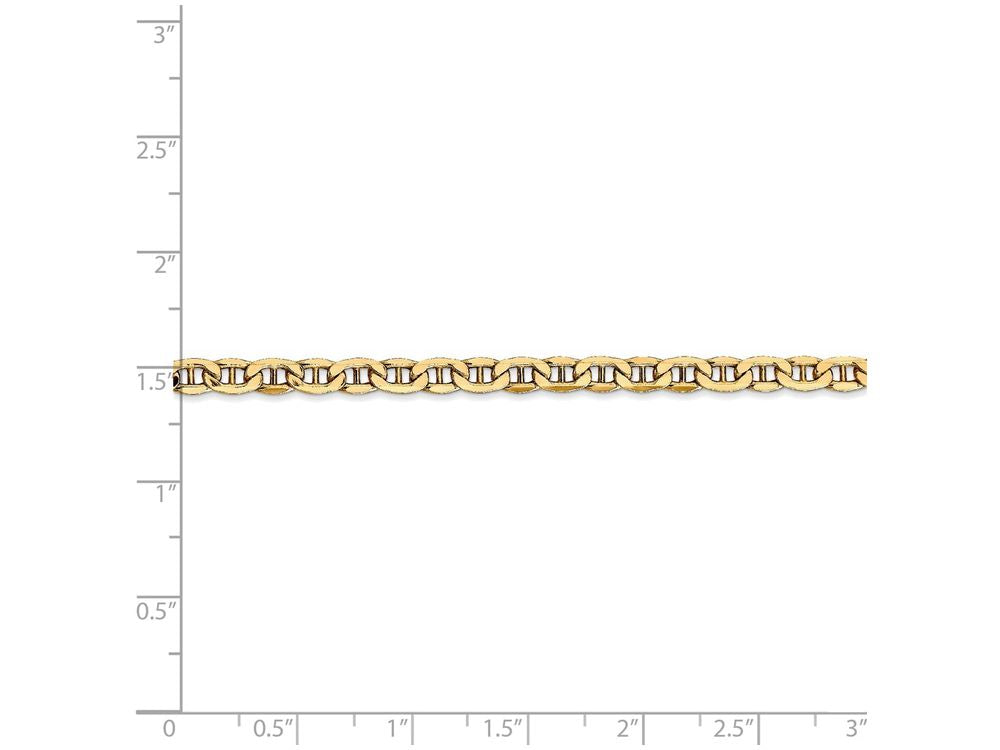 FJC Finejewelers 7 Inch 14k Yellow Gold 4.1mm Semi-solid Anchor Chain Bracelet