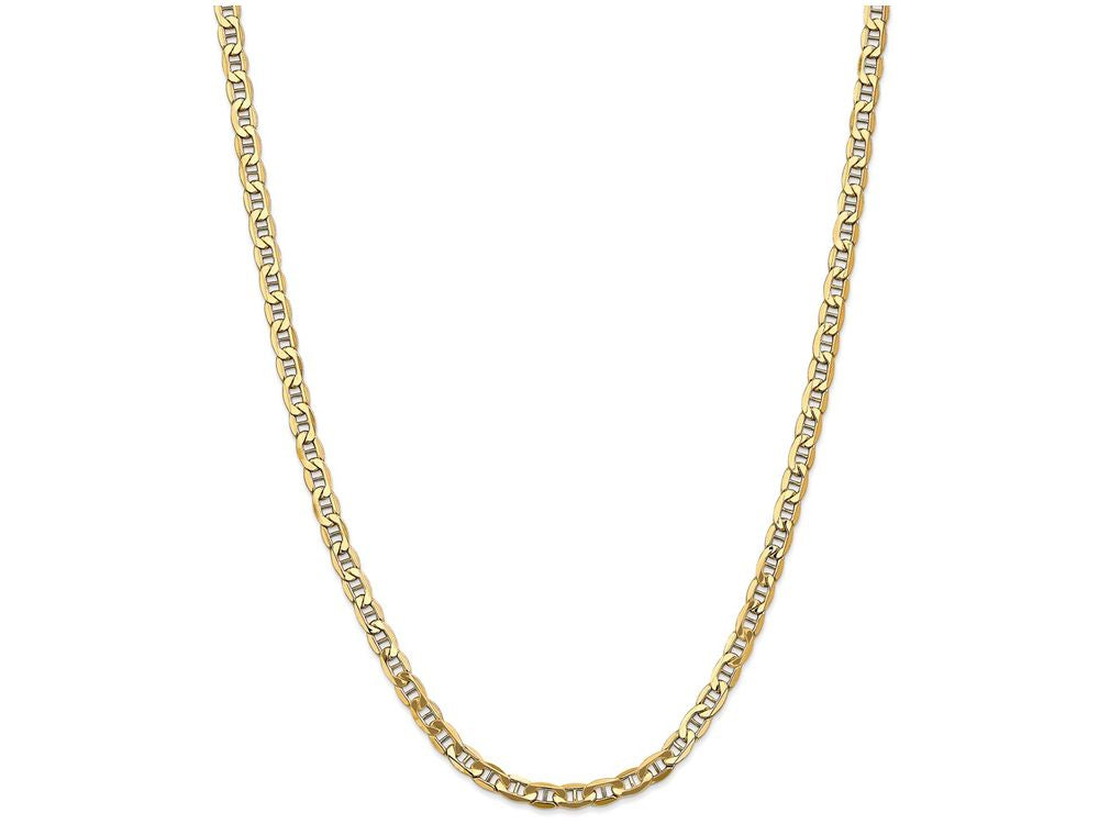 FJC Finejewelers 24 Inch 14k Yellow Gold 5.1mm Semi-solid Anchor Chain Necklace