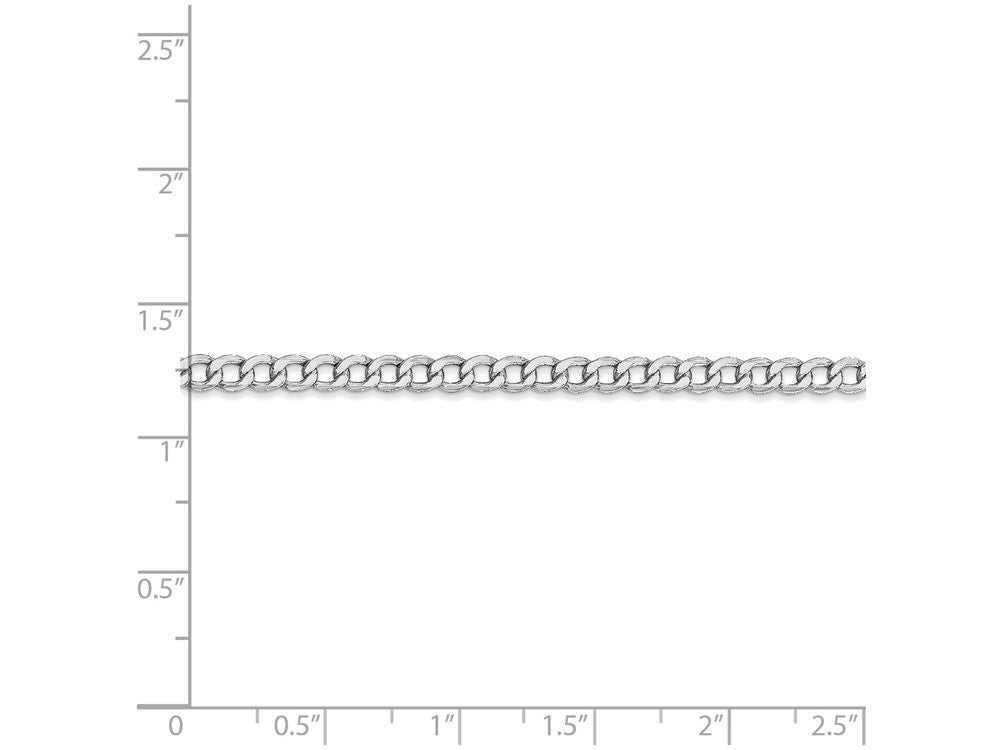 FJC Finejewelers 16 Inch 14k White Gold 3.35mm Semi-solid Curb Link Chain Necklace