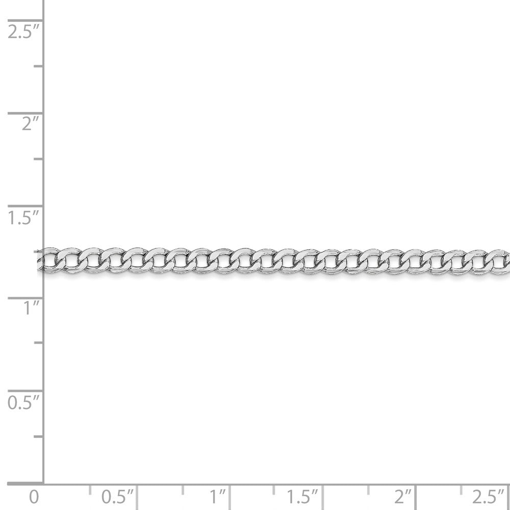 FJC Finejewelers 7 Inch 14k White Gold 3.35mm Semi-solid Curb Link Chain Bracelet