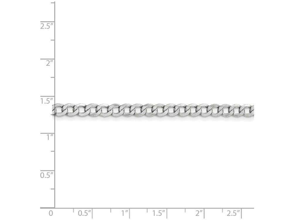 FJC Finejewelers 16 Inch 14k White Gold 4.3mm Semi-solid Curb Link Chain Necklace