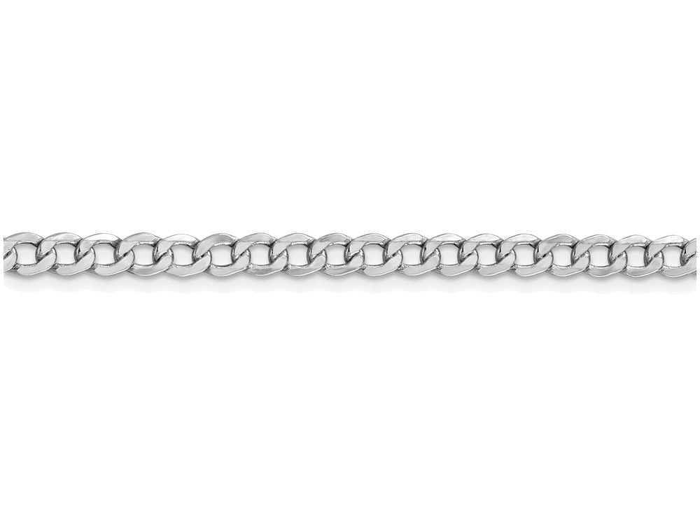 FJC Finejewelers 16 Inch 14k White Gold 4.3mm Semi-solid Curb Link Chain Necklace