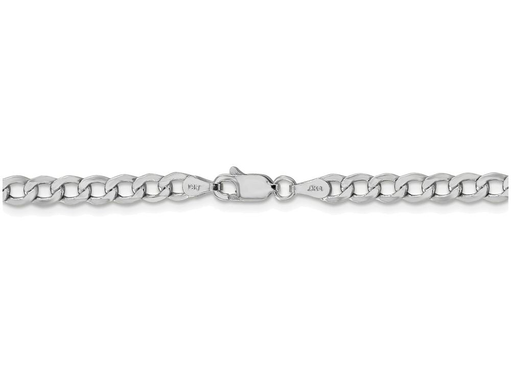 FJC Finejewelers 16 Inch 14k White Gold 4.3mm Semi-solid Curb Link Chain Necklace