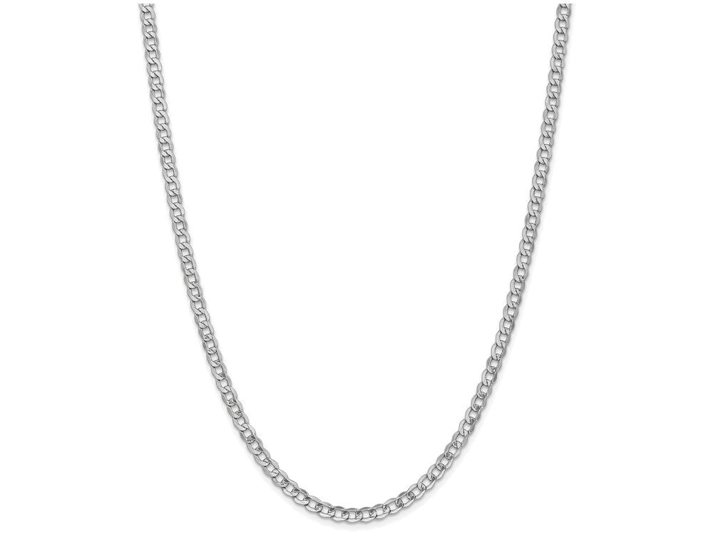 FJC Finejewelers 8 Inch 14k White Gold 4.3mm Semi-solid Curb Link Chain Bracelet