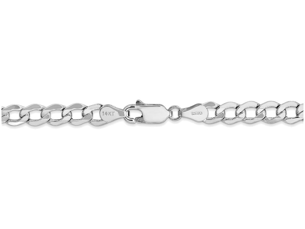 FJC Finejewelers 16 Inch 14k White Gold 5.25mm Semi-solid Curb Link Chain Necklace