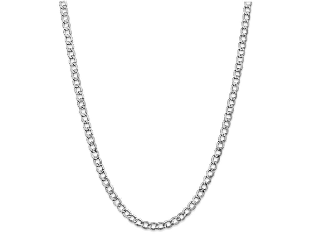FJC Finejewelers 7 Inch 14k White Gold 5.25mm Semi-solid Curb Link Chain Bracelet