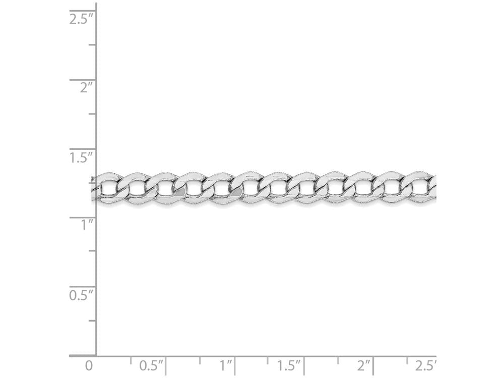 FJC Finejewelers 8 Inch 14k White Gold 5.25mm Semi-solid Curb Link Chain Bracelet