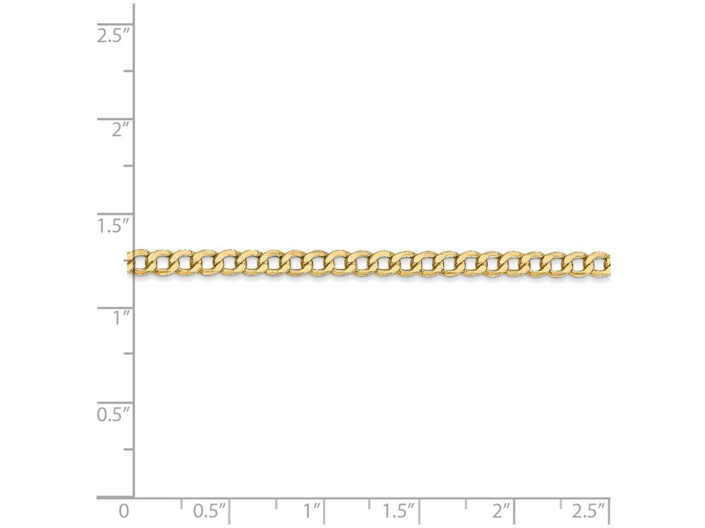 FJC Finejewelers 8 Inch 14k Yellow Gold 3.35mm Semi-solid Curb Link Chain Bracelet