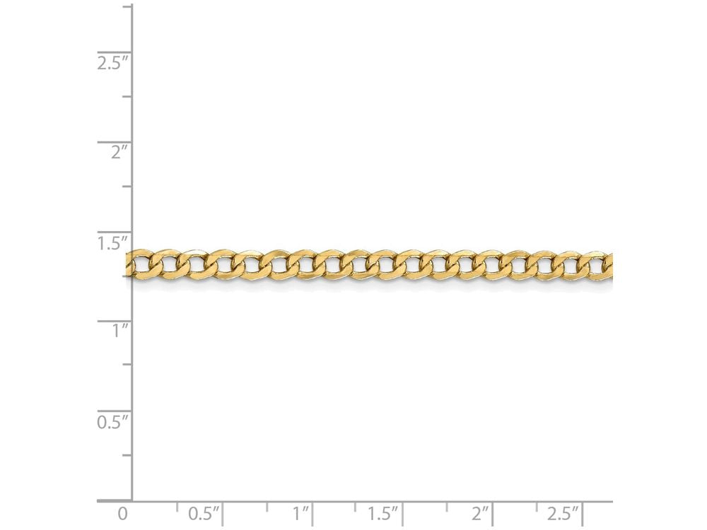 FJC Finejewelers 16 Inch 14k Yellow Gold 4.3mm Semi-solid Curb Link Chain Necklace